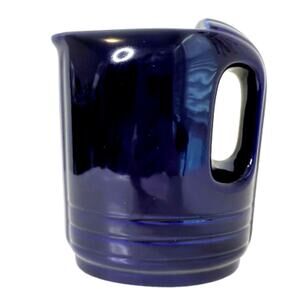 Vintage MCM 1940s Cobalt Blue Hall China For Westinghouse Jug Pitcher 64 oz USA